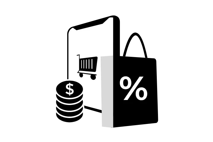 Smartphone showing design article.